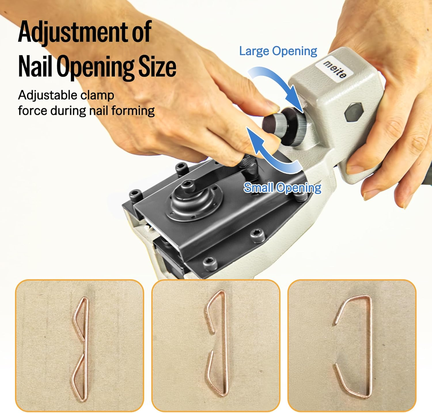 Meite HB3518 Manual Carton Closing Stapler for Cardboard Box Assembly, Uses 34.7Mm Crown 18Mm Length Carton Closing Staples image number 3