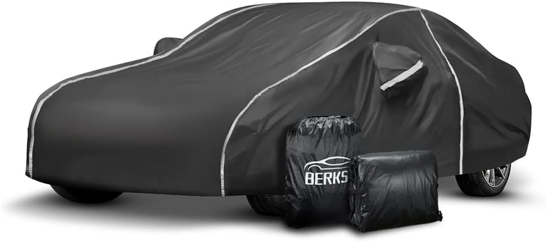 Waterproof Car Cover Compatible for BMW M5 M550I M550 528I 530I 530E 535I 535D 540I 550I 2004-2024 All Weather 6 Layers Full Car Cover with Storage Bag