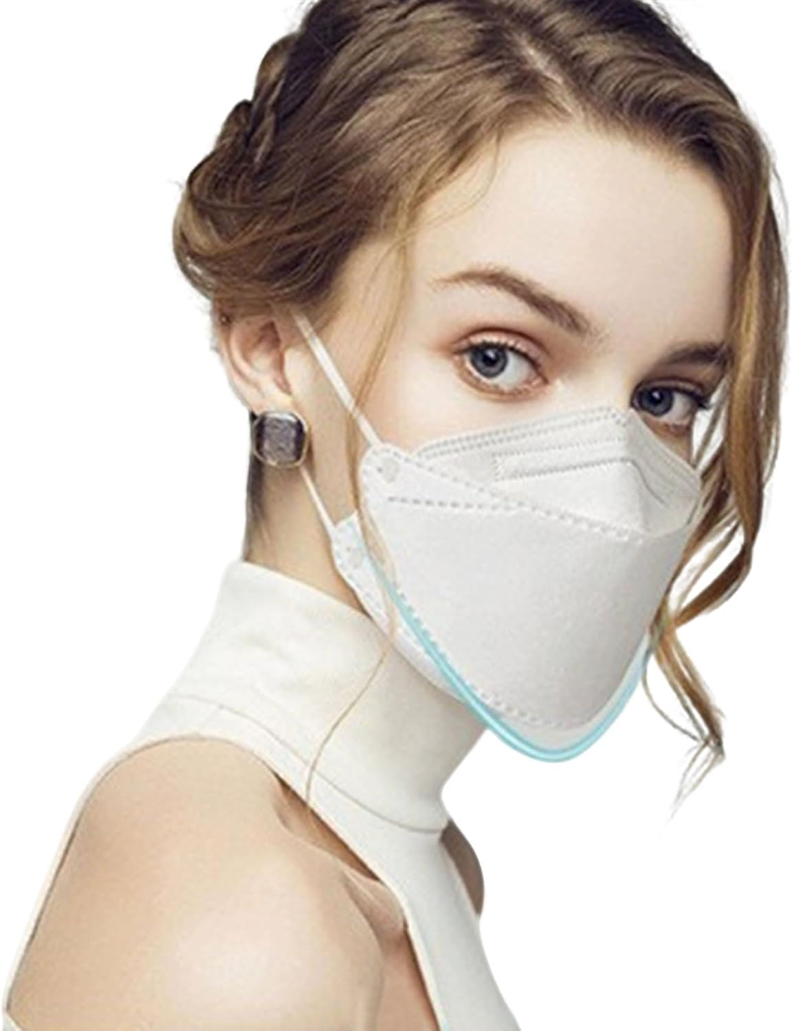 BGENHPON [20Pcs] 3D Premium Nonwoven Face Mask N95 Protection UV Clean Soft Comfortable Breathable for Daily Use image number 6