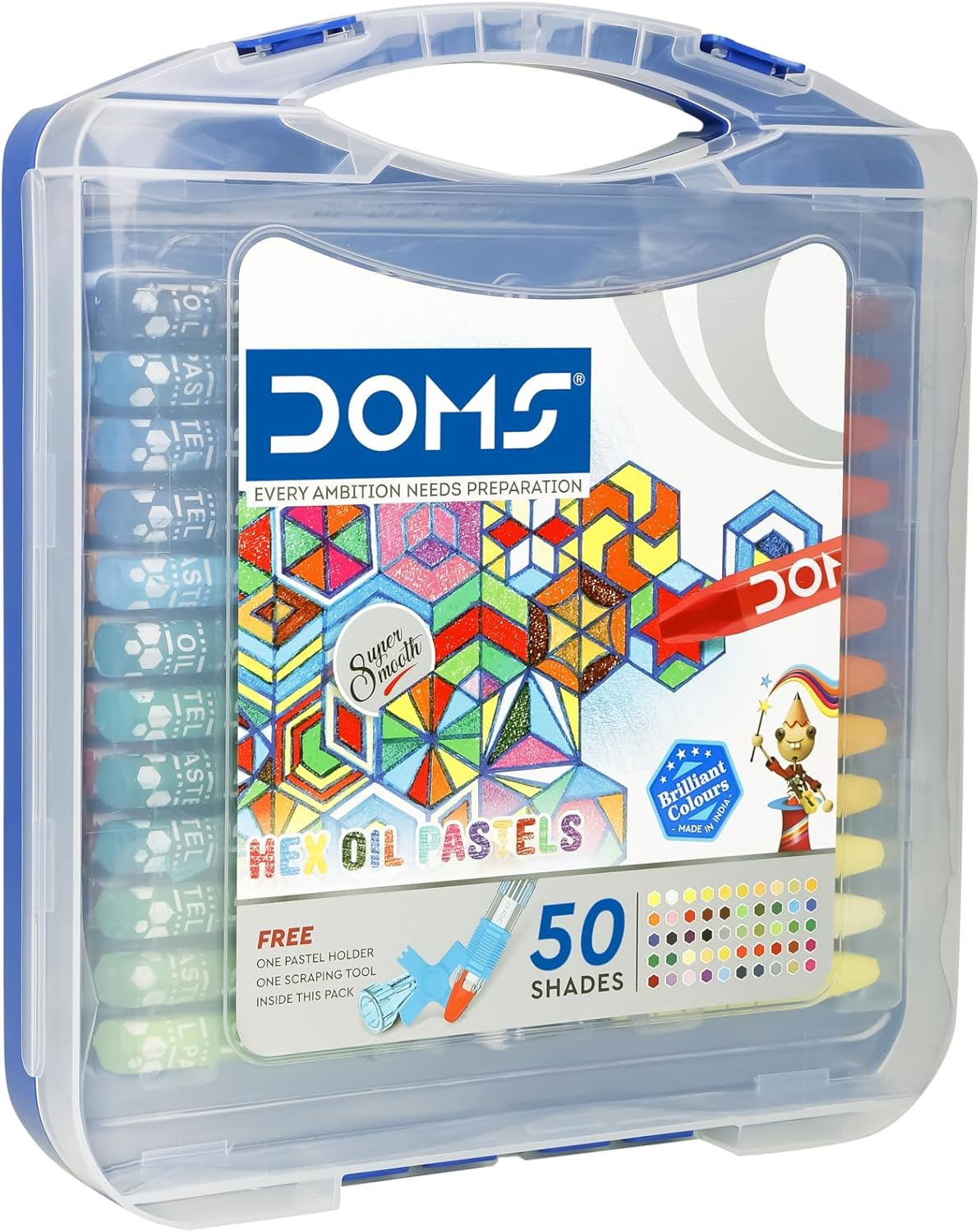 DOMS Oil Pastels 50 Shades, Non-Toxic EN 71-3 Standard Certified