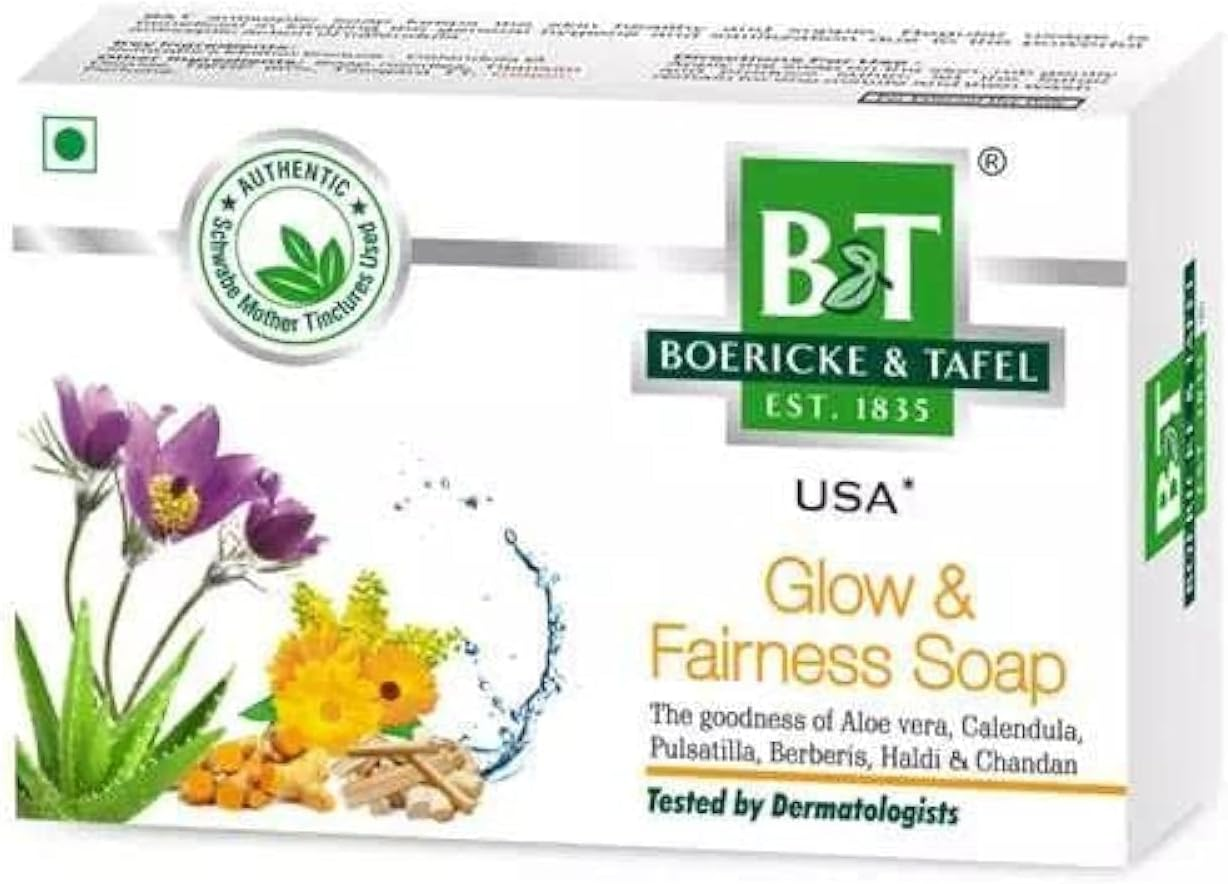 B&T GLOW and FAIRNESS SOAP 75 GM SCHWABE (Pack of 2)