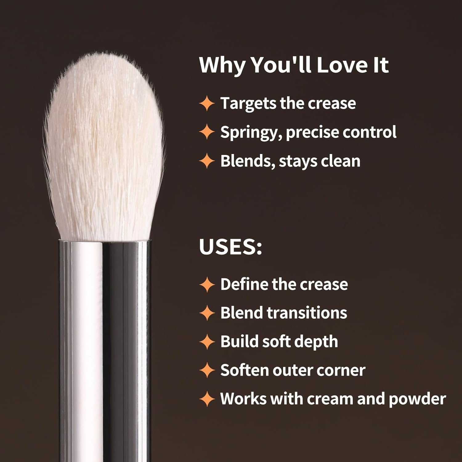 Albeaut Eye Shadow Brush, Medium Crease Brush for Eyeshadow Blending image number 2