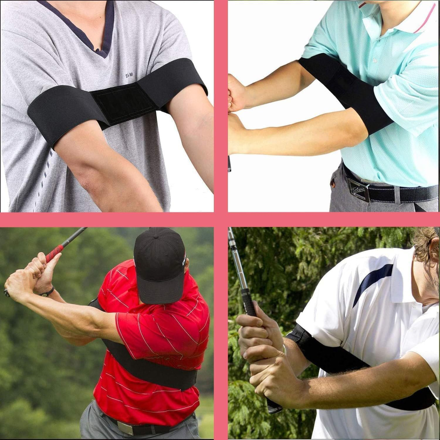 Golf Swing Arm Band Training Aid 3 PCS, Swing Corrector for Beginners, Unisex Golf Posture Trainer to Improve Swing Gesture & Build Muscle Memory, Golf Practice Accessories image number 6
