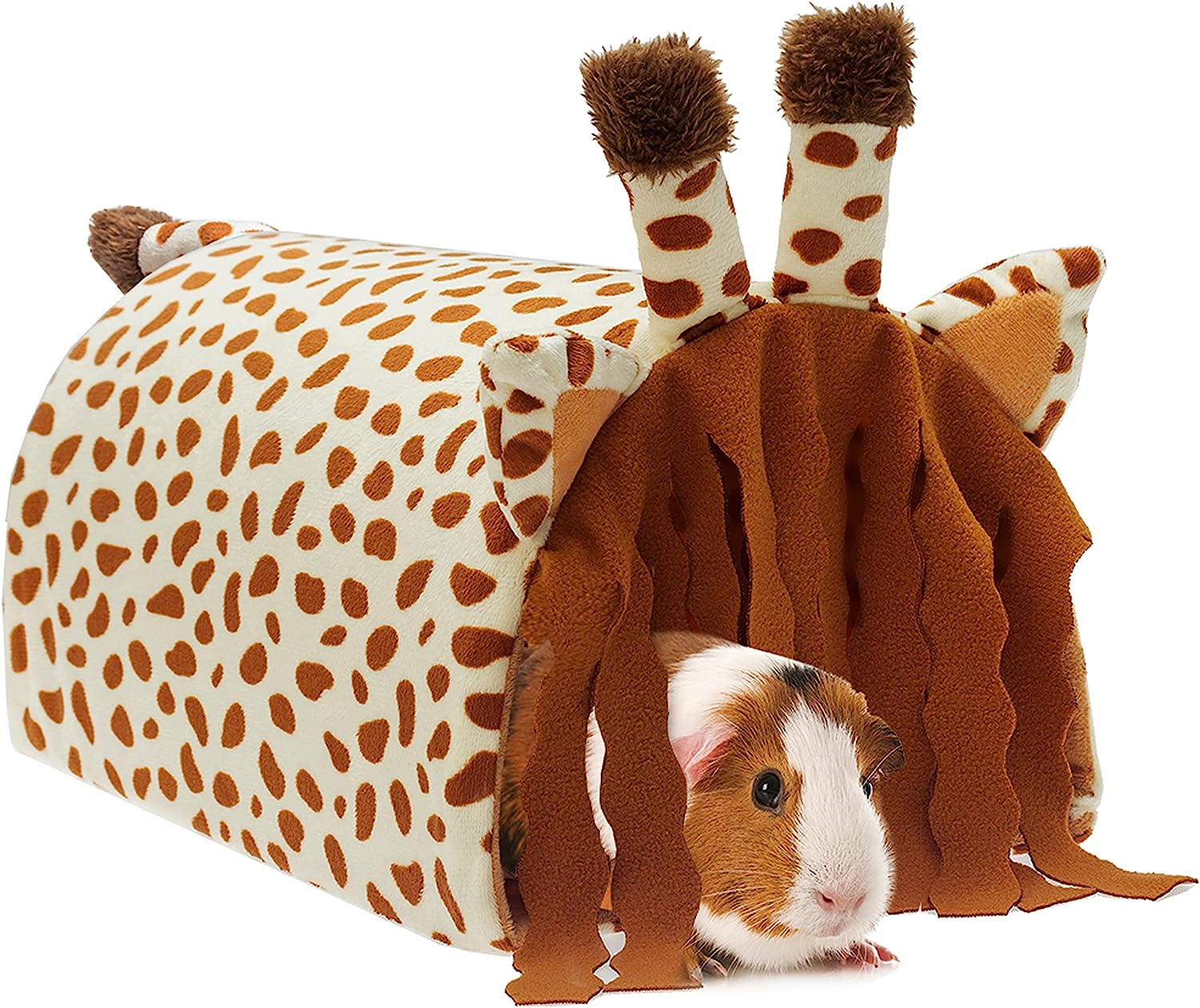 Guinea Pig Tunnel House - Small Animal Hideout Tube Cage House for Hamster Rat Mice Parrot Chinchilla Hedgehog Flying Squirrel - Playing Sleeping Resting Fleece Warm Bed Plush Nest Habitats