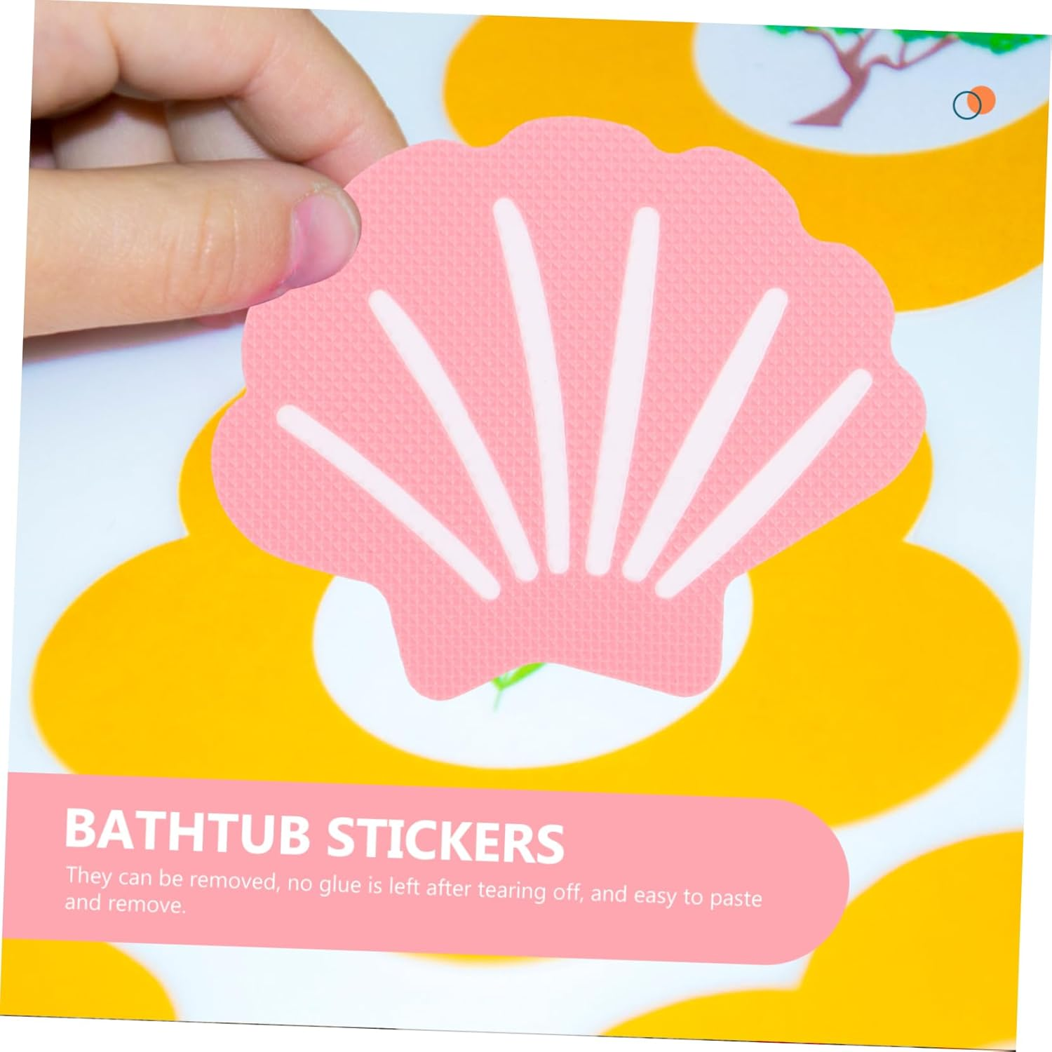UTHCLO Bathtub Non-Slip Stickers Slip Decals Set 19Pcs Peva Stickers for Bathroom Shower Safety Decals Decorative image number 2