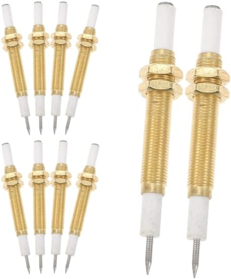 Fokmuaex 10PCS Gas Stove Ignition Needle Kit - Universal Range Igniter Sensor with Spark Electrode, Replacement Parts for Gas Stove, Furnace & Fireplace Igniters