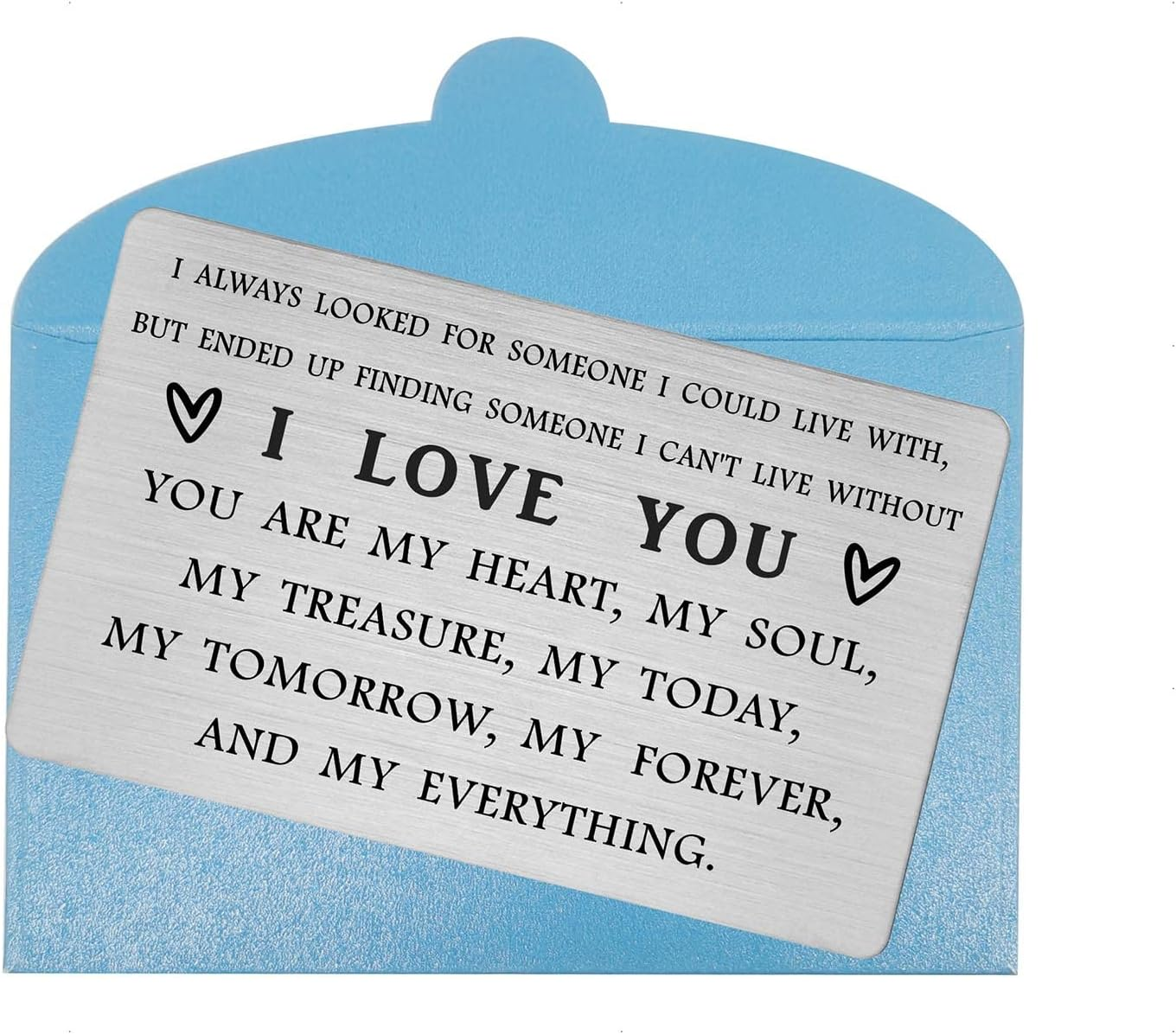 I Love You Wallet Card for Men, Soulmate Gifts Card for Him, Unique Birthday Gifts Card for Men image number 3