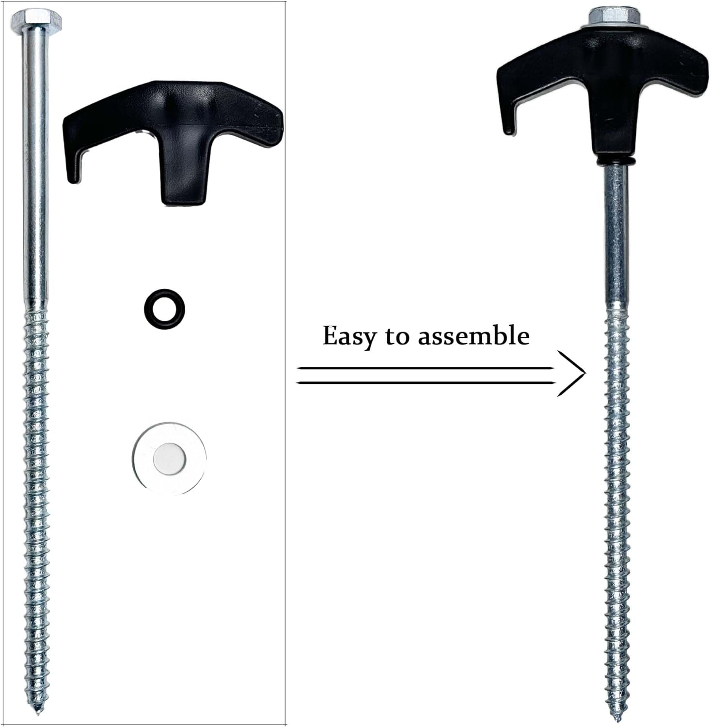 Youshangding 20Pcs Camping Tent Stakes, Super Heavy Duty Screw Steel in Ground Camping Outdoor Pegs, with Storage and Drill Adaptor image number 1