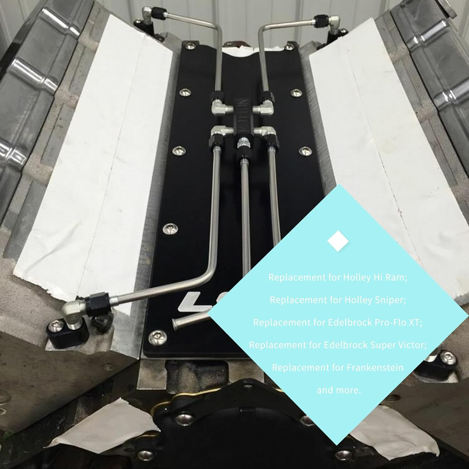 Gugxiom LS Coolant Crossover Steam Vent Kit, Handmade LS Steam Vent Kit, Steam Port Kit, Black Anodized LS Steam Port Kit for LS1 LS2 LS3 LS6 LS7 LSX Engines, Etc. (Gugxiomc84Ayidkg2)