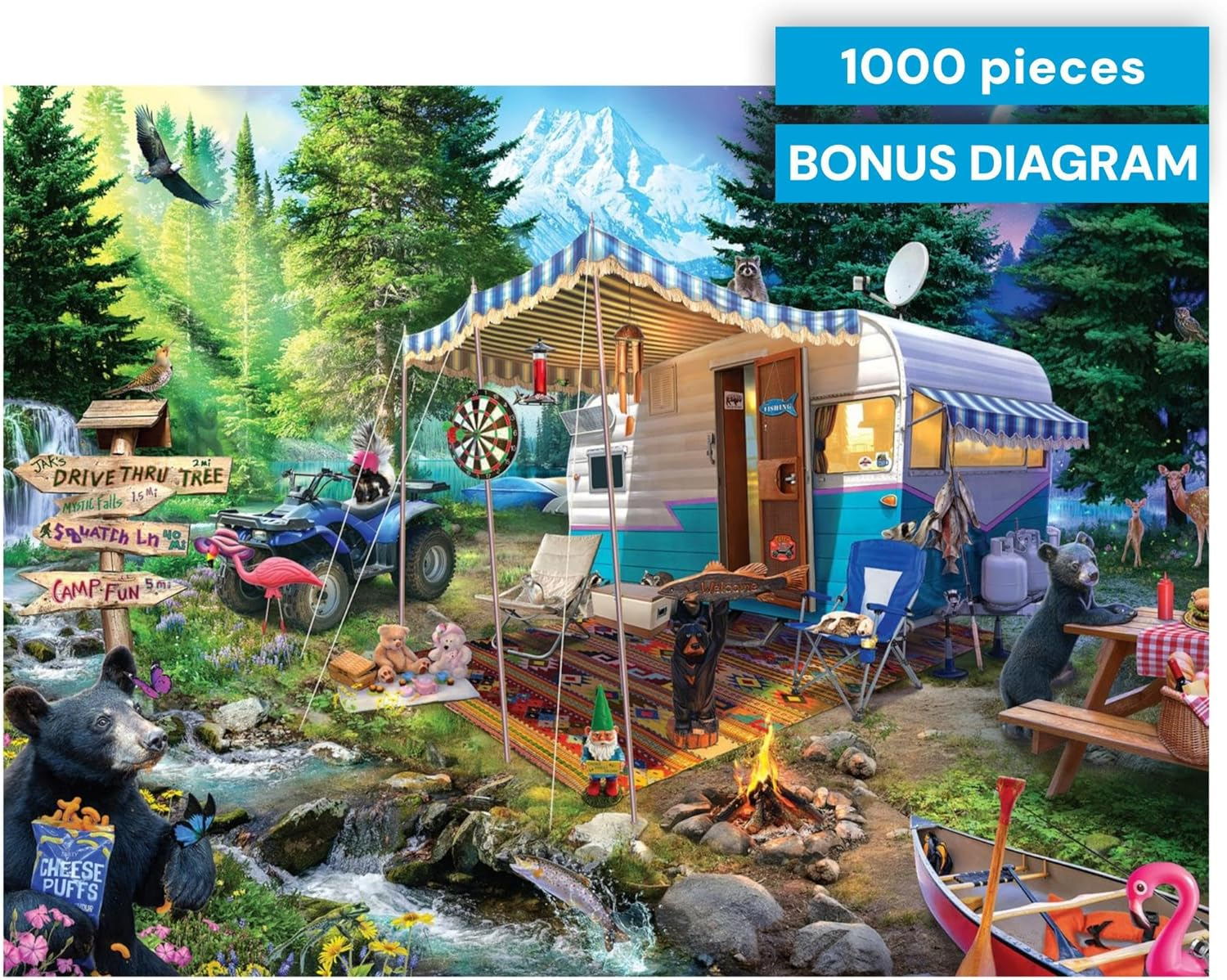 Buffalo Games - Mountain Retreat - 1000 Piece Jigsaw Puzzle image number 4