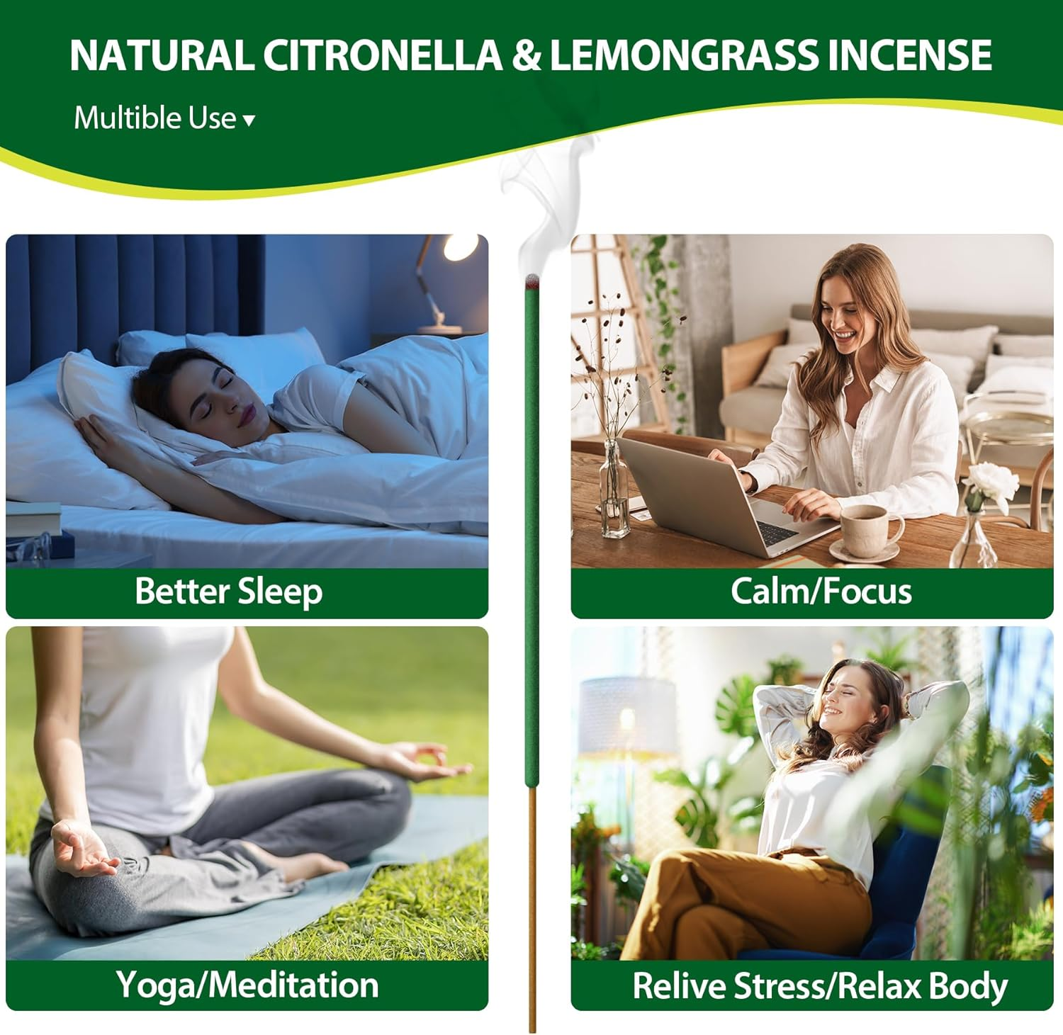 KICKOUTOR Mosquito Repellent Outdoor Patio 120 PCS Citronella Oil Mosquito Incense Sticks Natural Organic Mosquito Barrier Mosquito Repeller for Backyard Travel Camping Indoors Gnat Mosquito Control image number 5