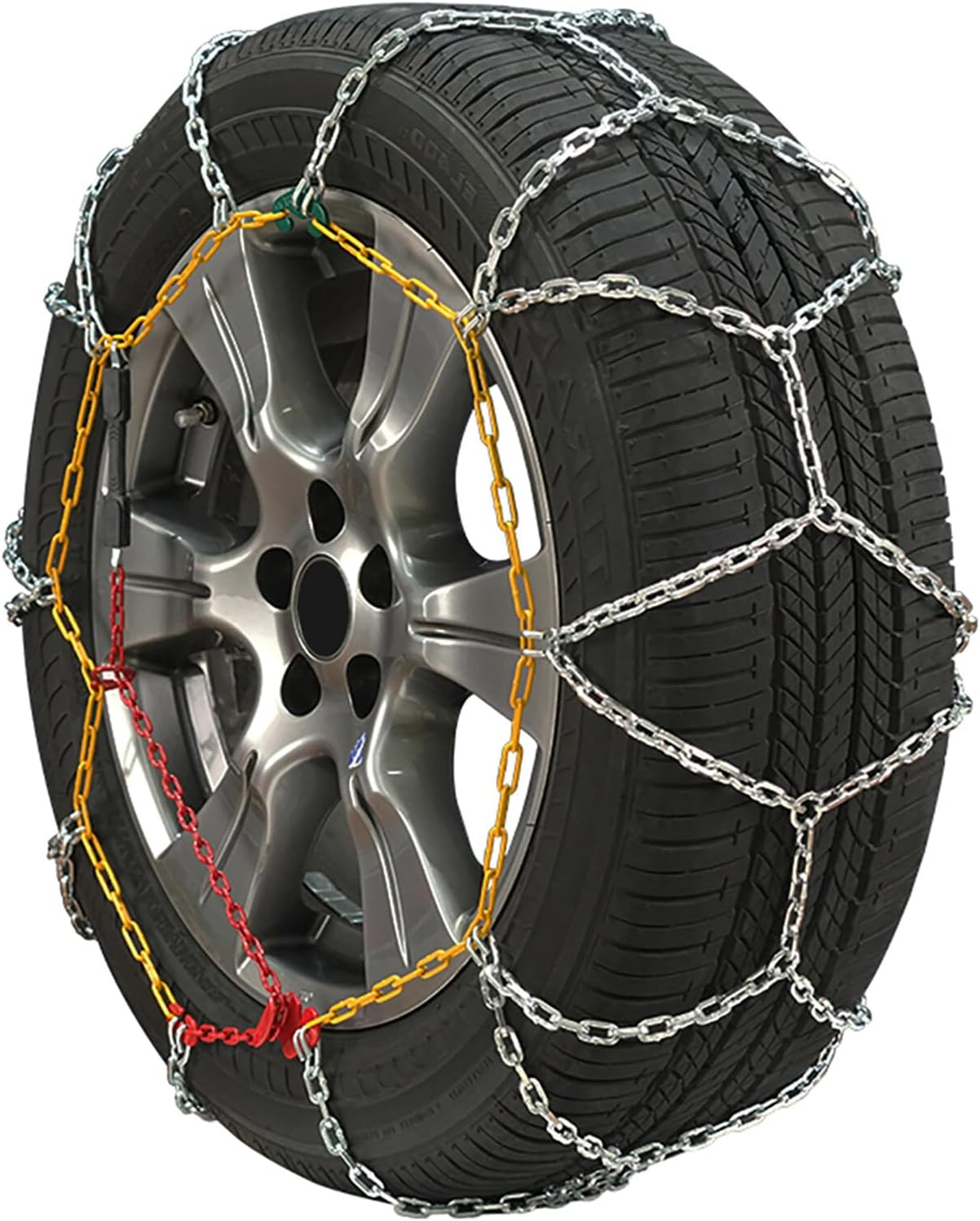 SCITOO Snow Chain for Car,2 Pack Tire Chain 235/75R15,265R15,265/70R15,275/60R15,225/75R16,245/70R16,245/75R16,255/60R16,225/70R17,235/60R17,235/65R17,245/55R17,255/55R17,235/60R18,235/50R19,255/40R19 image number 4