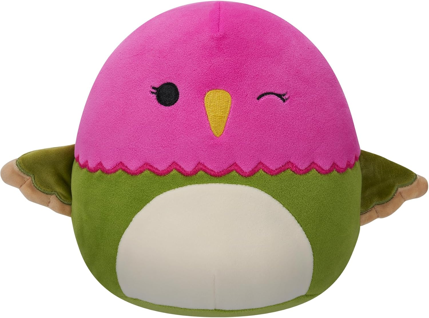 Squishmallows SQCR05380 7.5-Inch-Na'Lma the Pink and Green Winking Hummingbird, Multicolour image number 3