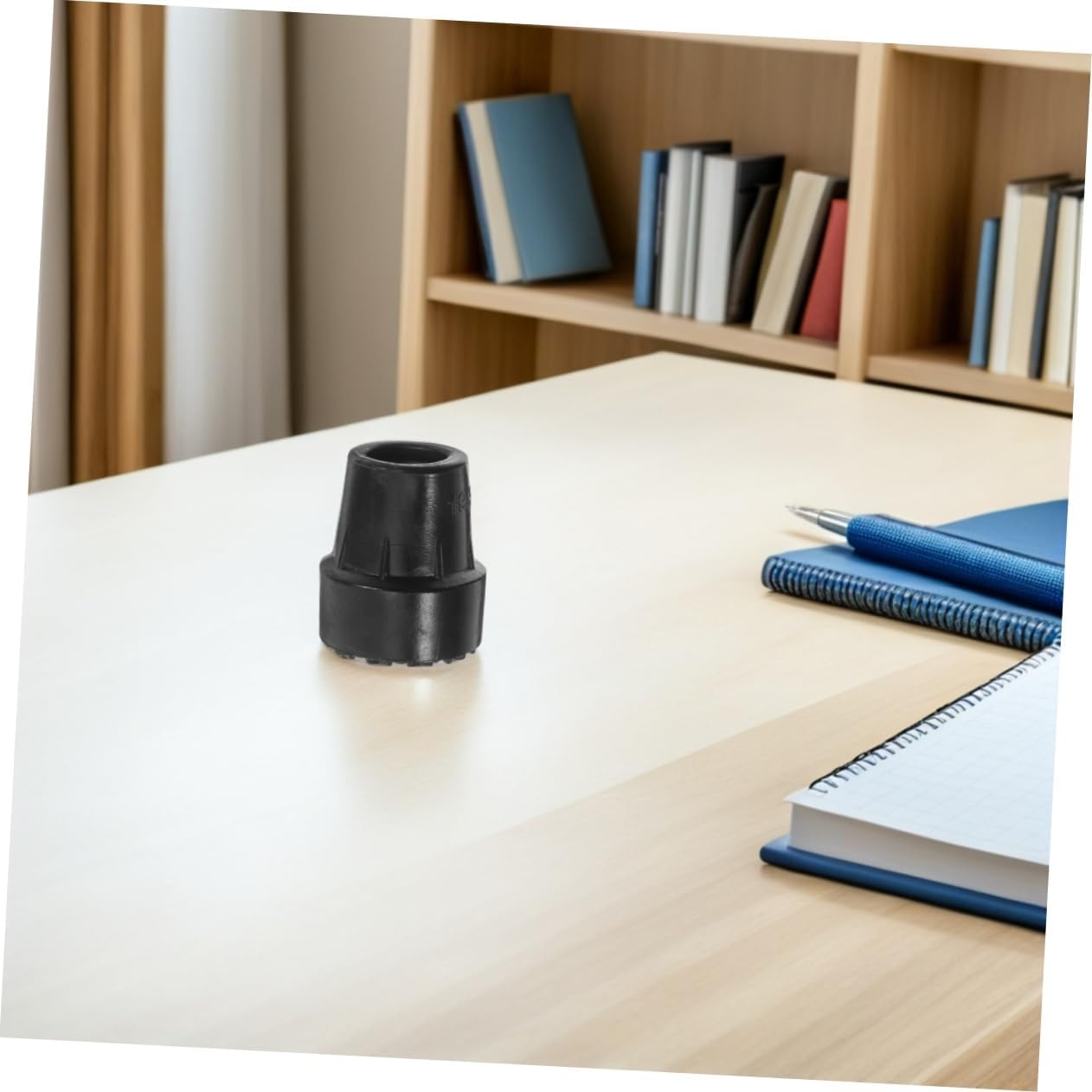 Ciieeo 10Pcs Replacement Rubber Cane Tips for Canes Crutch Walking Sticks and Walkers Non-Slip Heavy Duty Tips for Safe Walking Black - Yellow image number 3