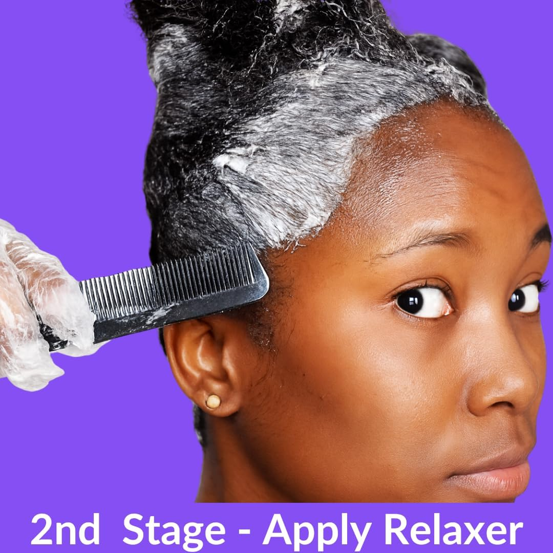 Kamakah Hair Relaxer Box Set - Comes with Comb and Shower Cap Suitable for Dark and Lovely Hair Relaxer Normal Hair | Achieve Gorgeous, Silky Hair at Home image number 2