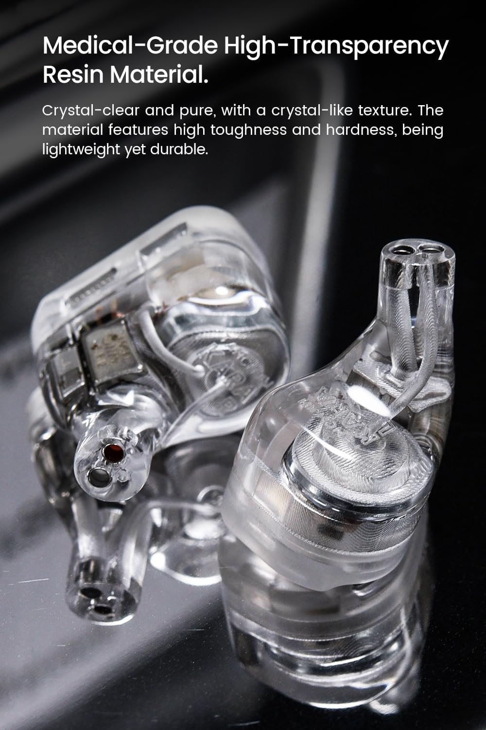 TANCHJIM Kara In-Ear Headphones with High Sound Quality Wired Hifi Listening IEM Earphones Headphones Gaming Earbuds White Color