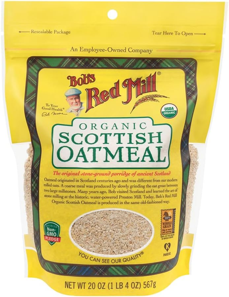Bob'S Red Mill Bob'S Red Mill Organic Scottish Oatmeal 567 G, 567 G, No Flavour Available image number 5