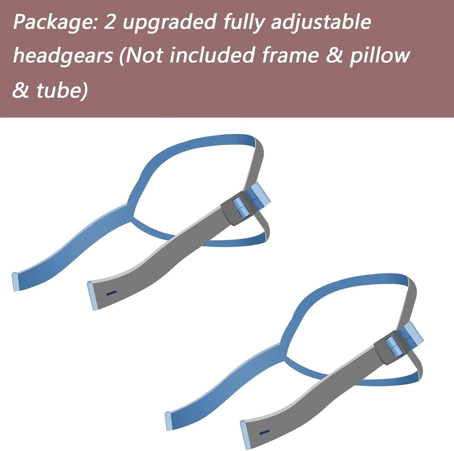 Charlux 2 Pack Advanced Upgraded Headgear Replacement Strap Compatible with Resmed Airfit P10 N30 Fully Adjustable Quick-Fit Premium Elastic Soft Material image number 6