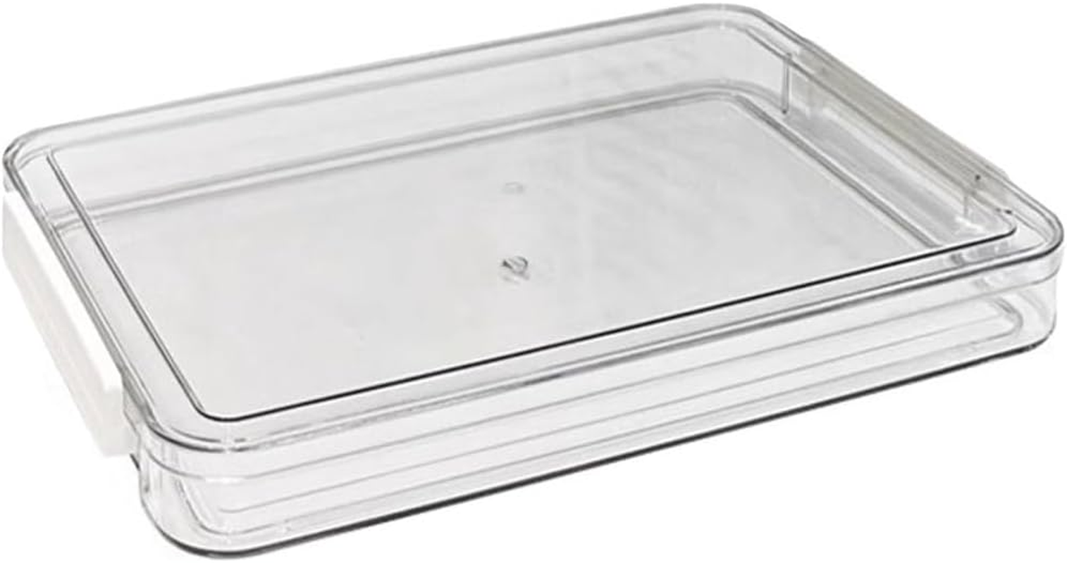 AIMALL A4 Transparent File Storage Box, Large Capacity Plastic Document Organizer, 13.7" X 9.2" X 2.6", Clear Home & Office Solution image number 2