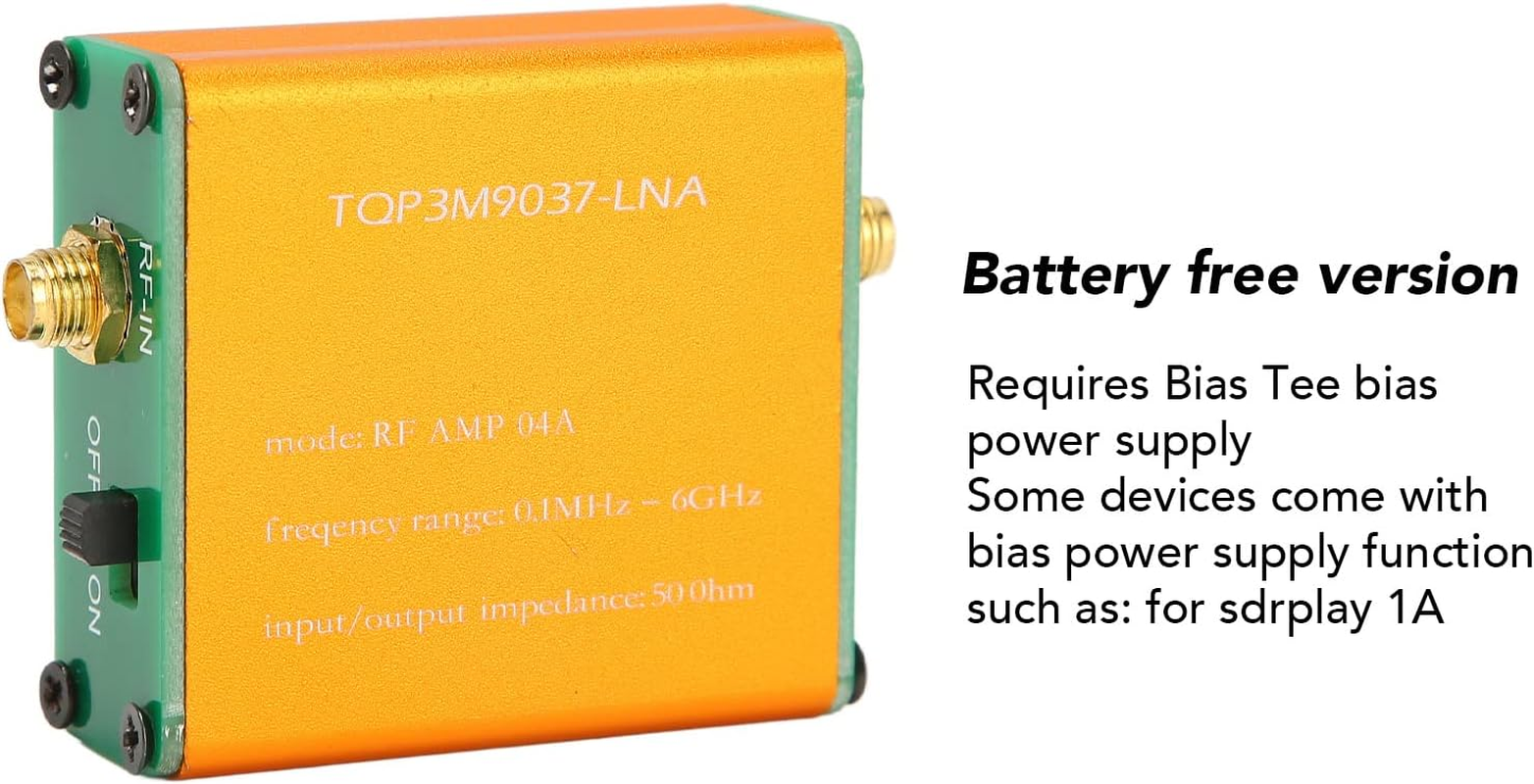Low Noise Amplifier, 0.1Mhz-6Ghz Full Band Ultra Low Noise Amplifier Module, 20Db High Gain LNA. (Battery Not Included) image number 1