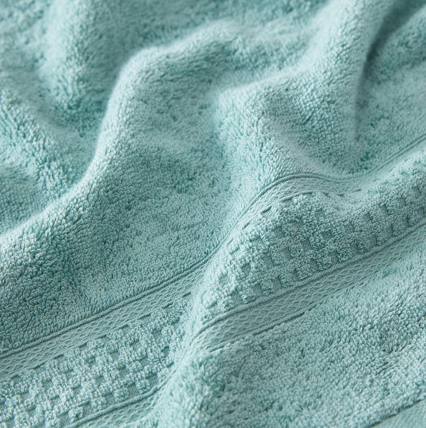 Nautica - 6 Piece Bath Towels, Absorbent & Fade Resistant Cotton Towel Set, Fashionable Bathroom Decor (Oceane Grey, 6 Piece) image number 6