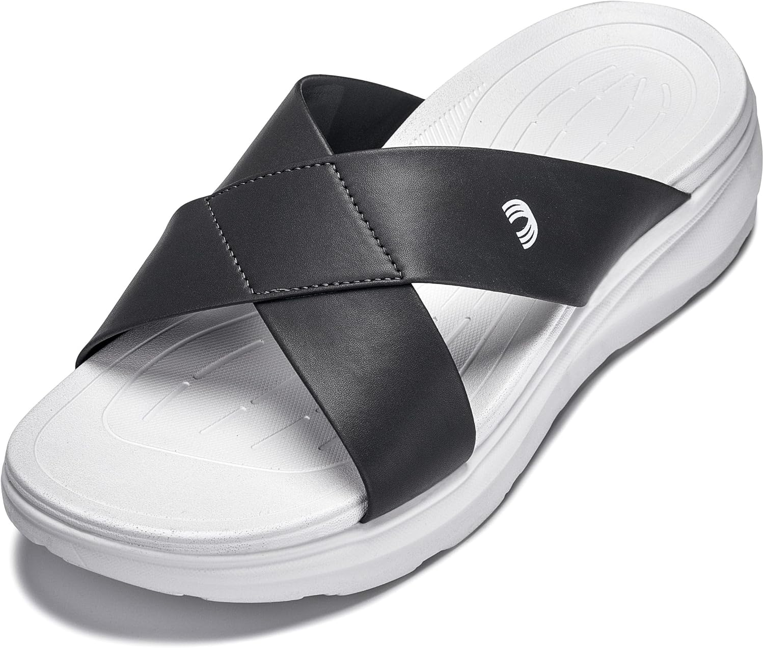 CALTO Men'S Invisible Height Increasing Elevator Shoes - Ultra Light-Weight Slip-On Comfort Sandals - 2 Inches Taller image number 5