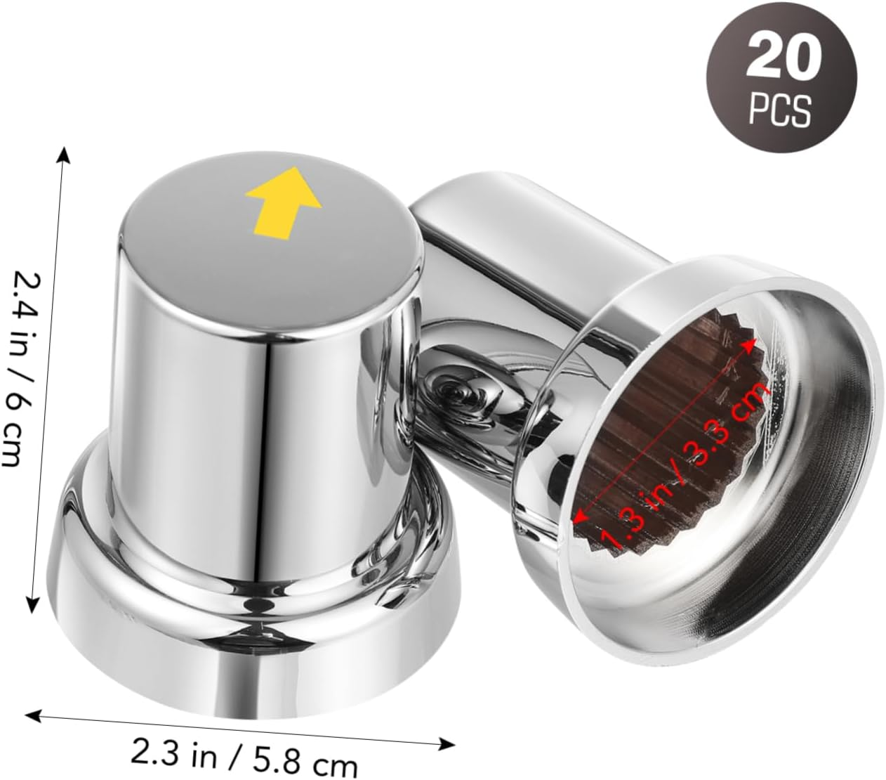 GARVALON 20Pcs Lug Nut Covers Chrome Wheel Nut Protectors for Trucks Fitment Tool image number 1