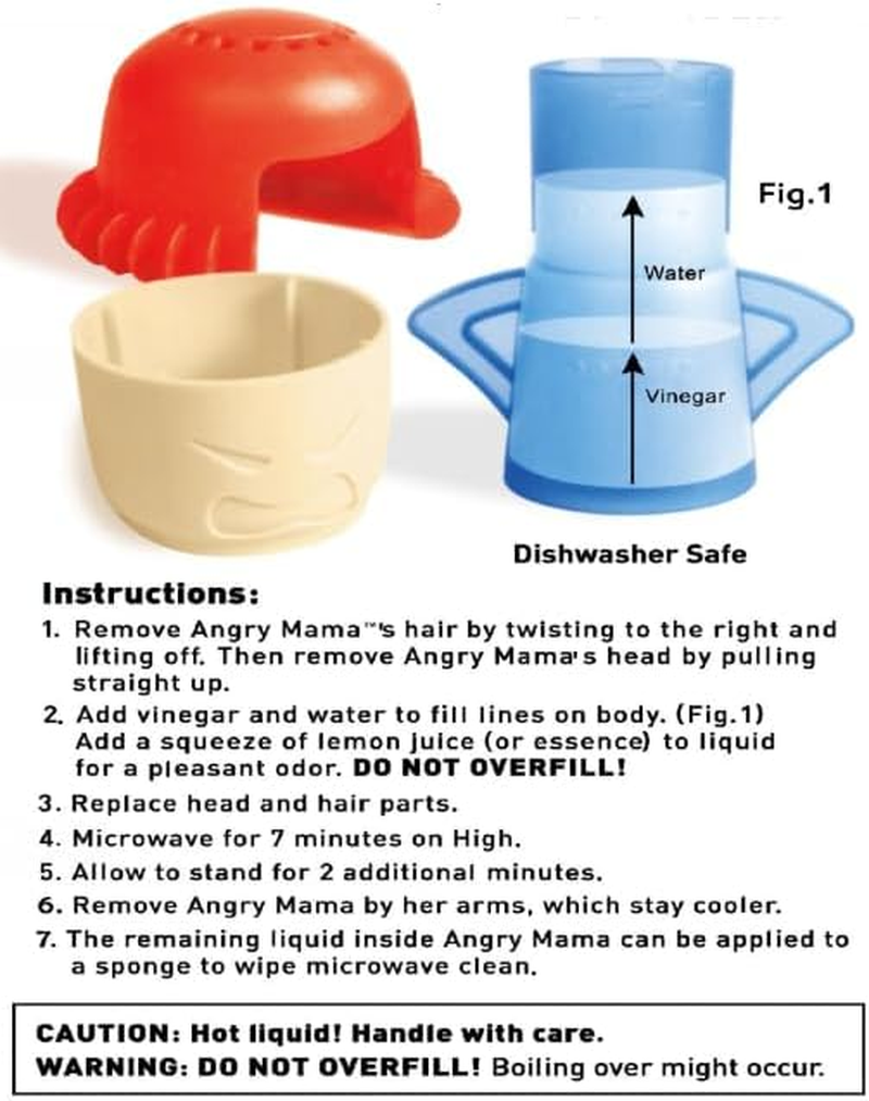 HORNO Angry Mama Microwave Oven Steam Cleaner and Disinfects with Vinegar and Water for Kitchens (Green) image number 3
