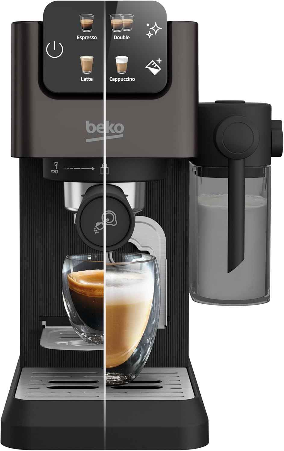 Beko Caffeexperto Bean to Cup Coffee Espresso Machine CEP5464DX | Black | Colour Touch Screen Display | 2L Capacity |19 Bar Pressure | 2 Coffee Nozzles & Milk Frother image number 4