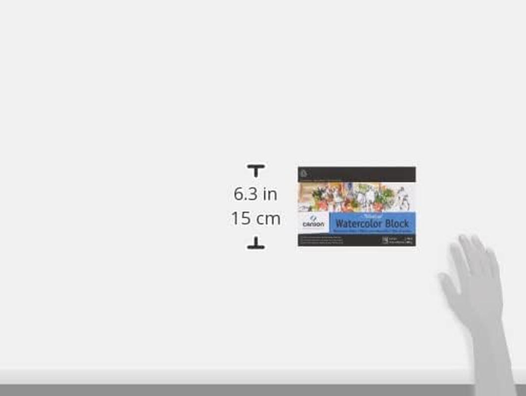 Canson Artist Series Montval Watercolor Paper, Fold over Block, 6X9 Inches, 15 Sheets (140Lb/300G) - Artist Paper for Adults and Students - Watercolors, Mixed Media, Markers and Art Journaling image number 1