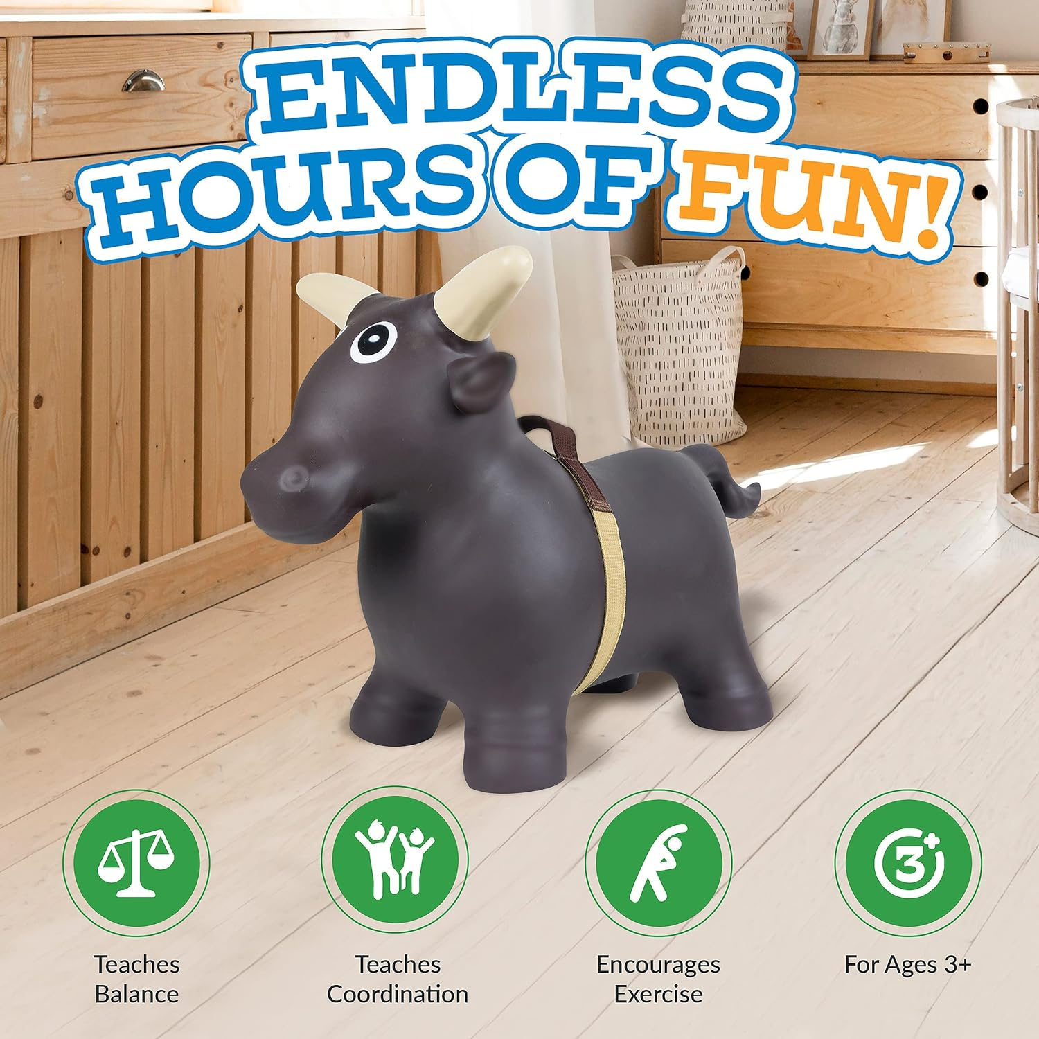 Big Country Toys Lil Bucker & PBR Chute Combo - Kids Hopper Toys - Bull Riding Toys & Rodeo Toys image number 5