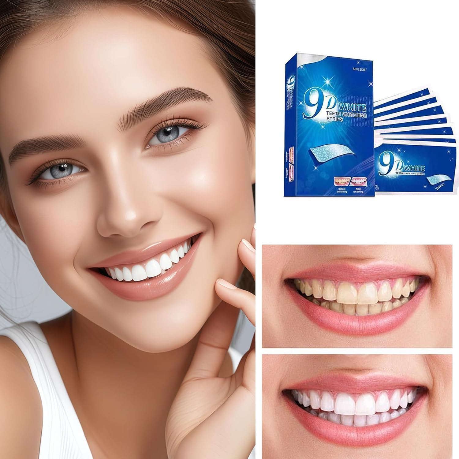 28Pack Teeth Whitening Strips, Smoking Coffee Stain Removal Whitening Strips, Teeth Whitening, Suitable for Home Dental Health Care image number 4