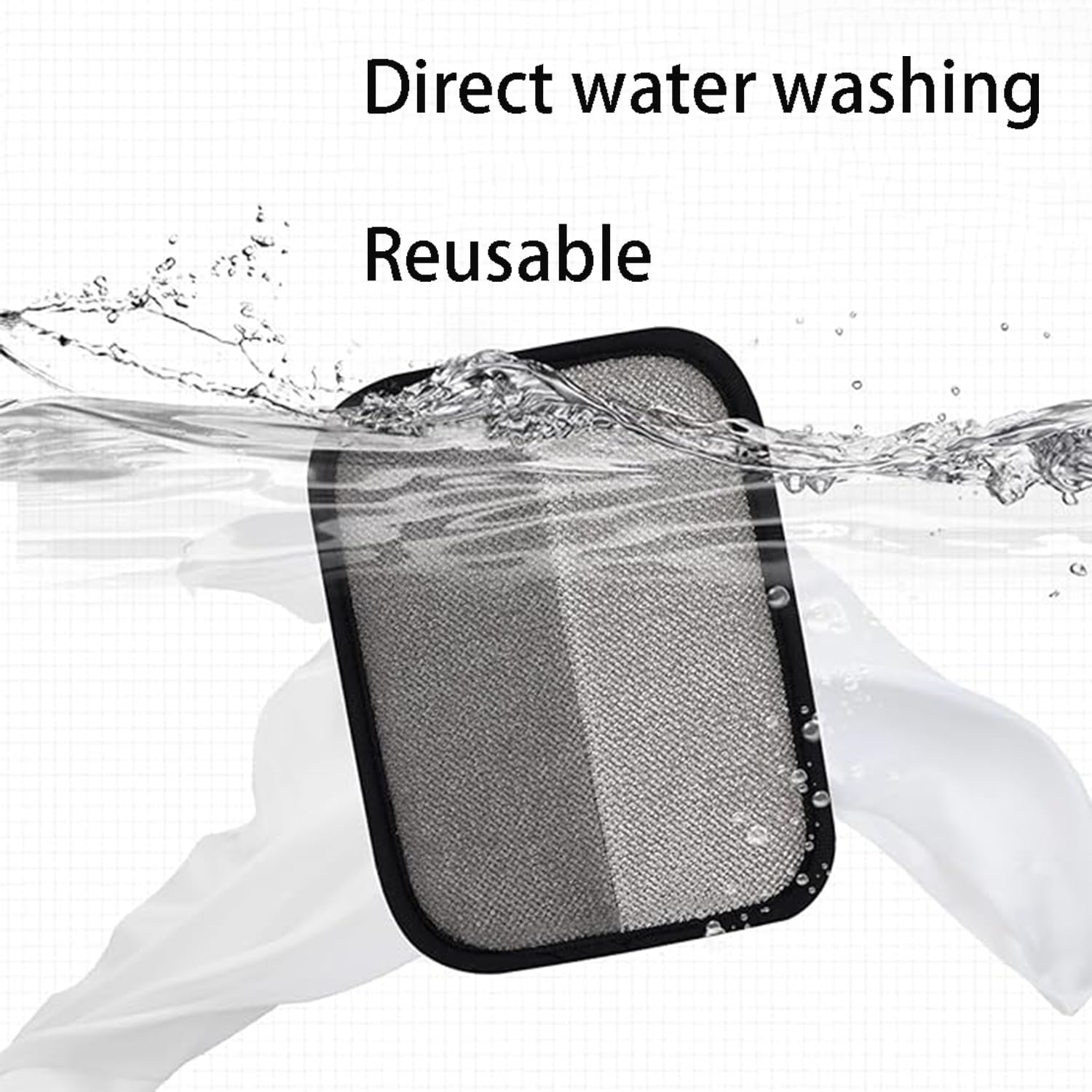 Roczential Reusable Pet Hair Removal Gloves (2Pcs) - Electrostatic Dog & Cat Grooming Gloves for Furniture, Couch, Carpet, Car Seat - Upgraded Animal Fur Remover Tool for Shedding Control image number 5