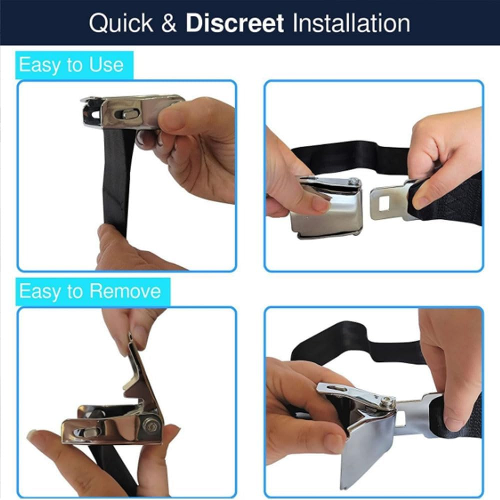 Airplane Seat Belt Extender, Adjustable 7-35 Inch Seatbelt Extender for Most Airlines, FITS All Airlines in US except Southwest image number 3