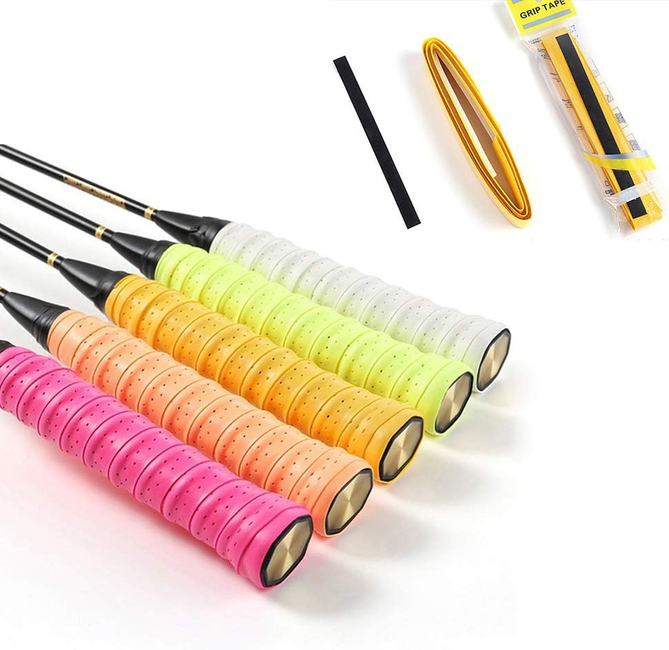 Tennis Racket Grip Tape,Racquet Overgrip Grips Tape Fishing Rod Badminton Racket Anti-Slip Absorb Sweat Tape,Precut and Dry Feel Handle Wrapped Strap (10 Pcs) image number 2