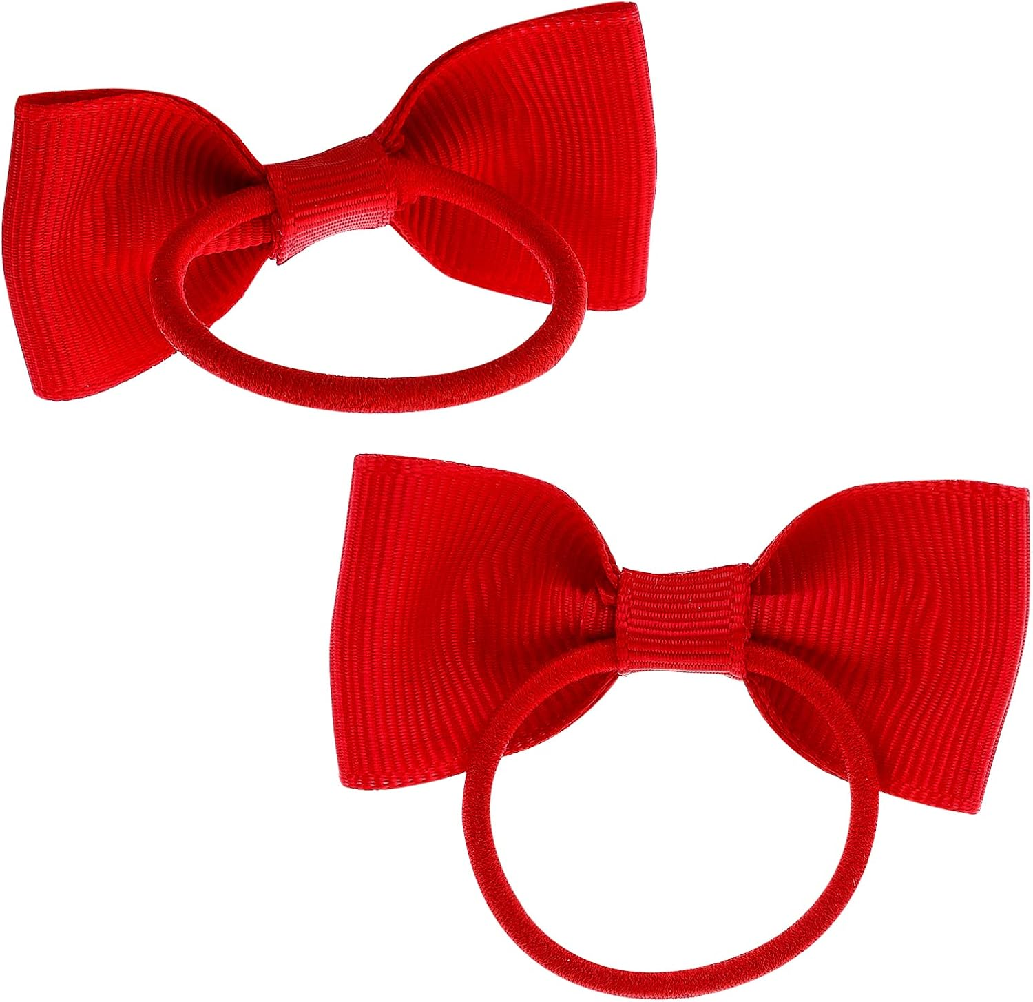 WLLHYF 10 Pieces Hair Ties Bows Rubber Bands Elastics Ponytail Holders Scrunchies Thin Ribbon Cheer Cheerleading Head Styling Accessories for Small Kids Baby Toddlers Girls image number 3