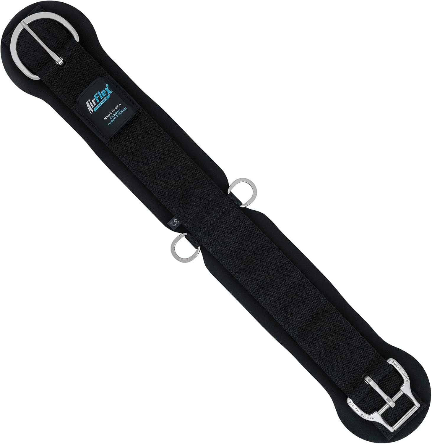 Weaver Leather Airflex Straight Cinch, Black, 30" image number 5