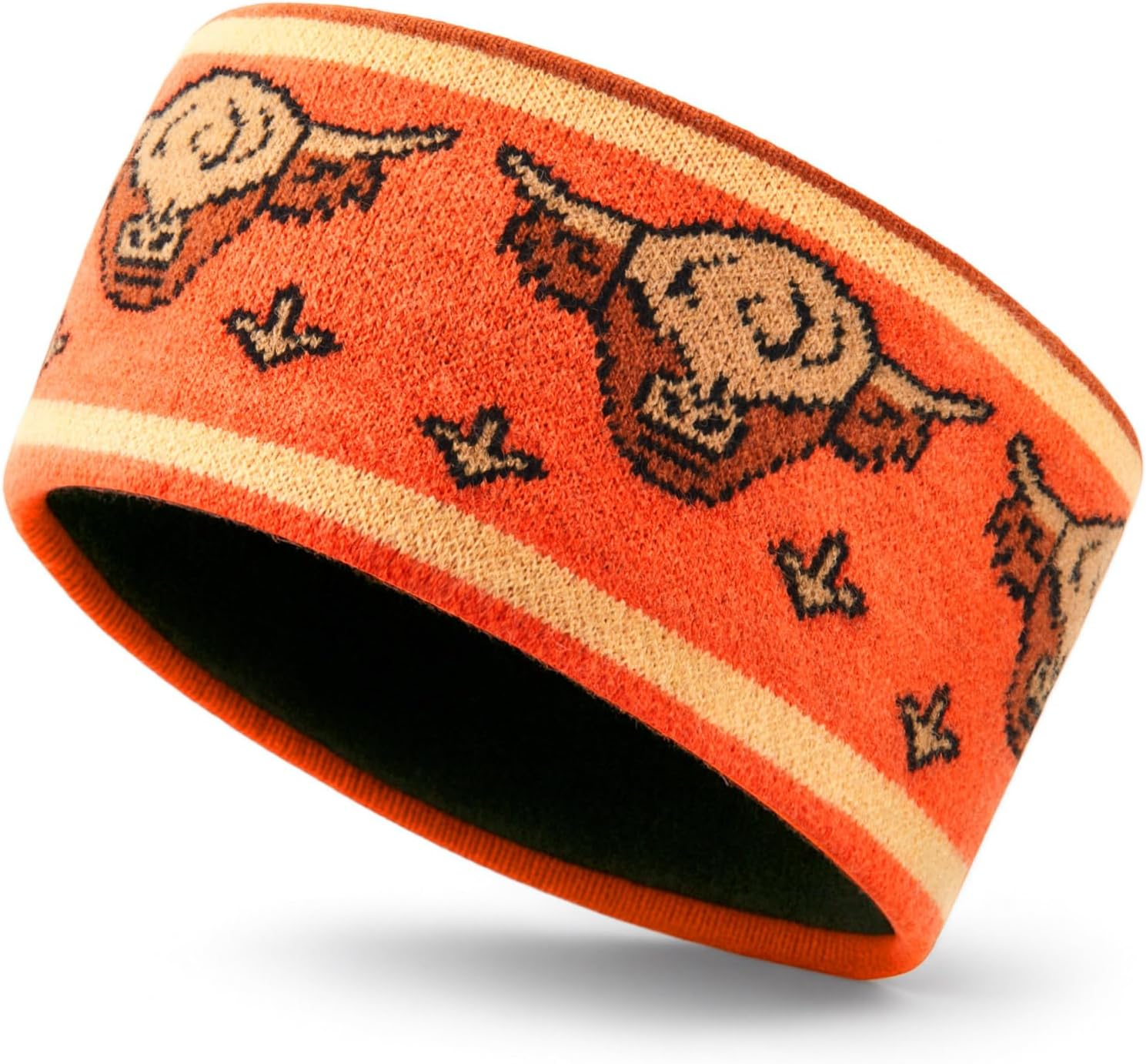 Xuniea Women Wool Ear Warmer Headband, Knitted Cute Fox Multicolored One-Size Crochet Head Wraps Thick Fleece Lining Hair Bands for Outdoor Sports image number 4