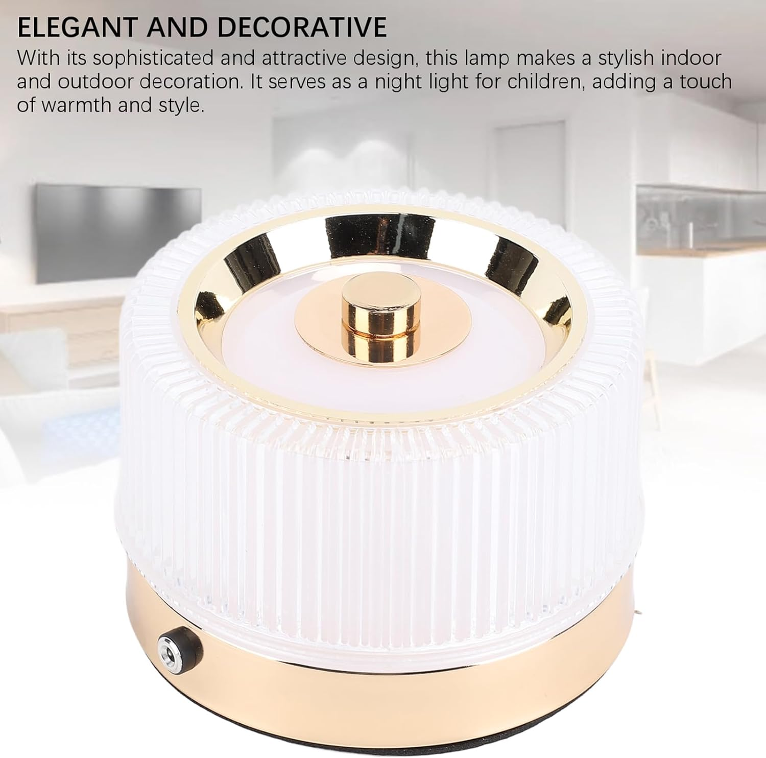 Cordless Table Lamp Rechargeable 3 Color Modes Portable Decorative LED Touch Night Light for Bedroom