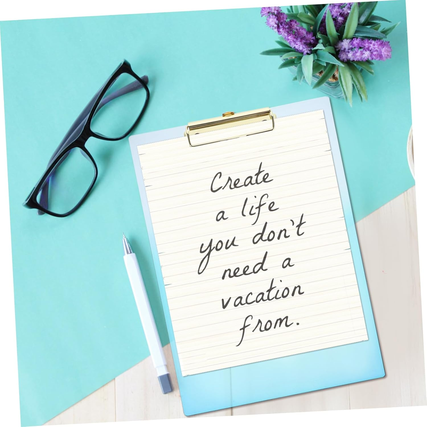 WHAMVOX Gradient Writing Board Clip Lightweight Document Storage Clipboard for Office School and Home Use for Students and Professionals image number 2