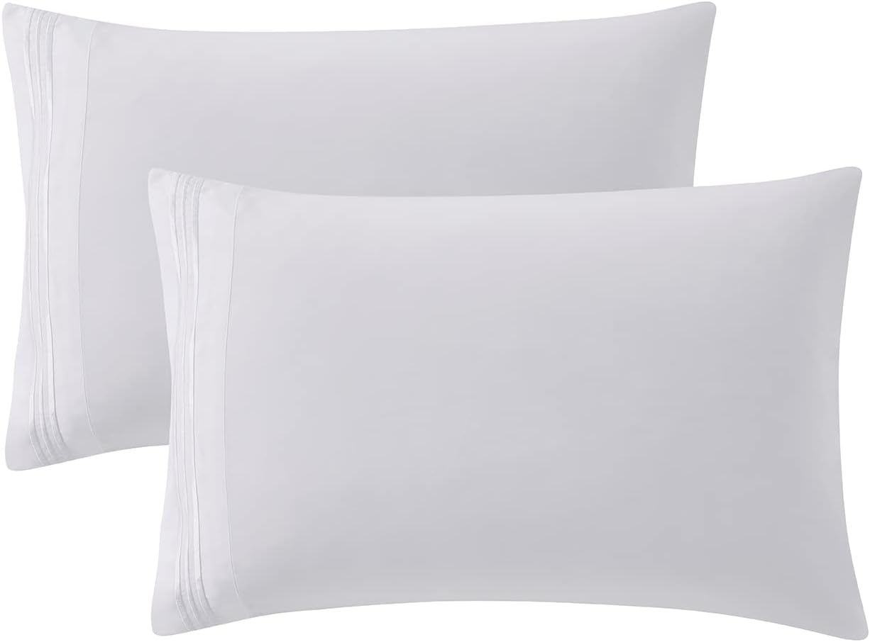 Clara Clark Premier 1800 Collection 4Pc Bed Sheet Set - Full (Double) Size, White, image number 2
