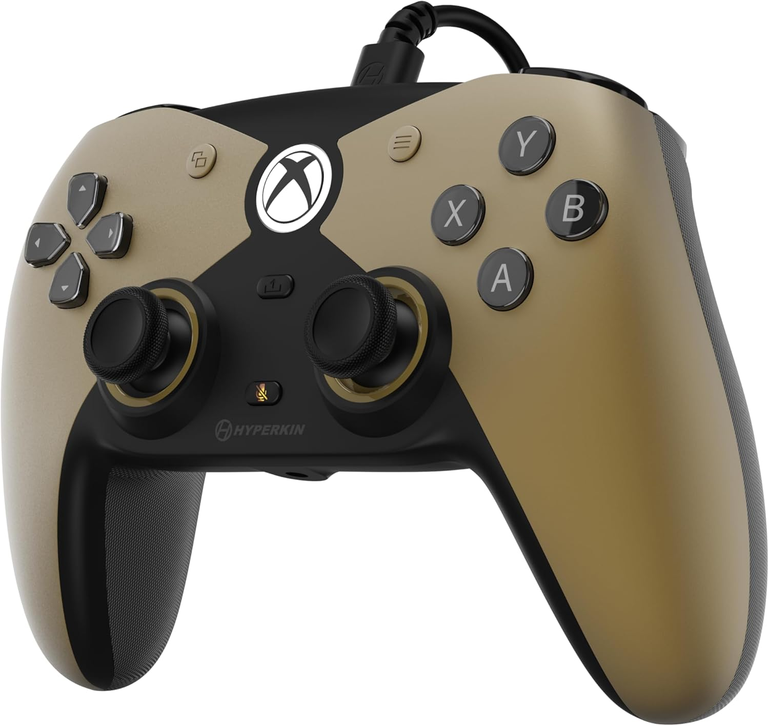 'Hyperkin Competitor Wired Controller - Officially Licensed Controller for Use with Xbox Series X|S, Xbox One, Windows 10|11, PC, Video Game Controller with Hall Effect Sticks, 3.5MM. (Gold)'