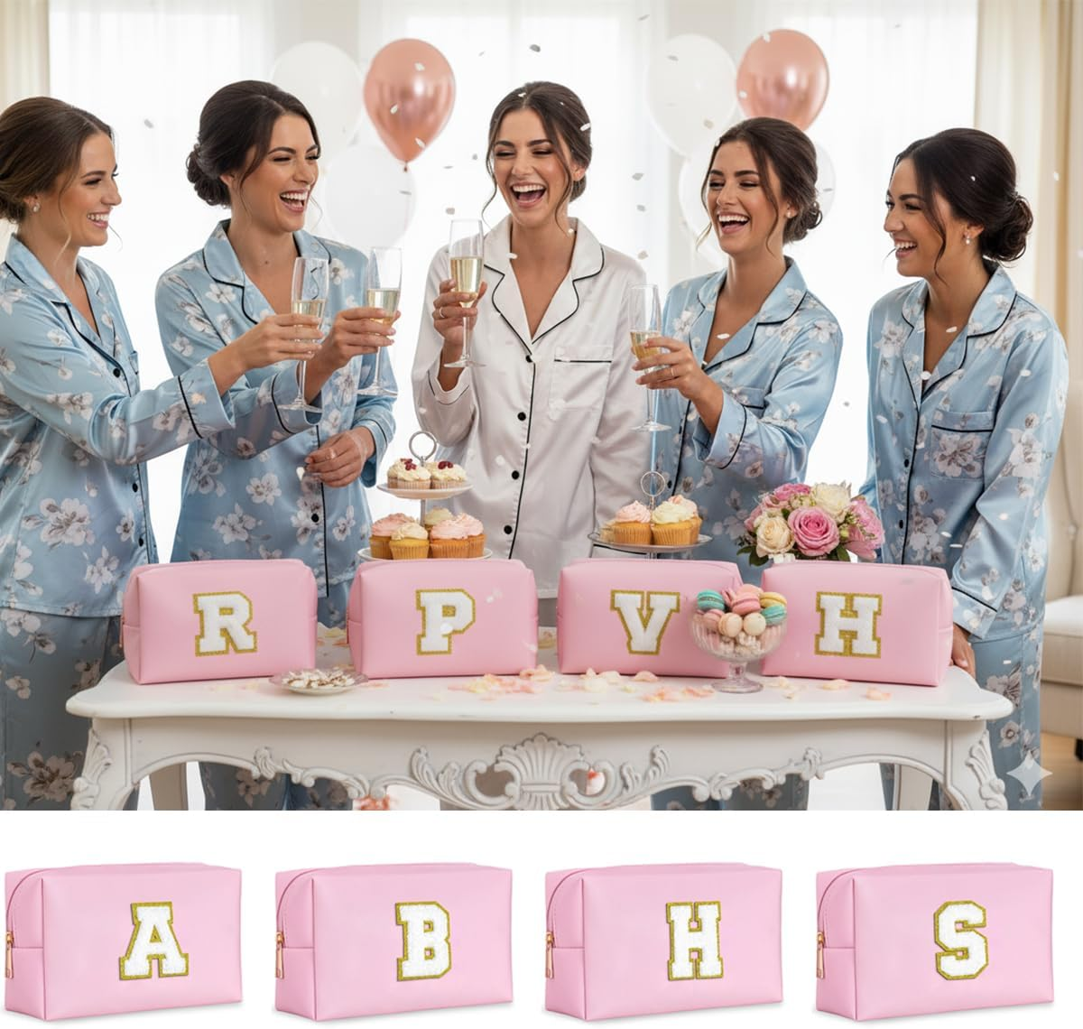 Tindisonka Elegant Spa Set for Women&ndash; All-In-One Kit with Makeup Brushes, Hair Scrunchies, Sleep Mask, Bath Bombs, Skincare & Makeup &ndash; Ideal Gift for Teens, Bridesmaids & More, A image number 3