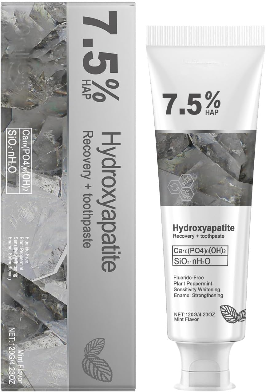 Hydroxyapatite Toothpaste, Hydroxyapatite Toothpaste 7.5 for Advanced Enamel Protection, Gentle and Effective Formula, Fresh Breath Fresh Mint Flavor (4.23Oz) (1)