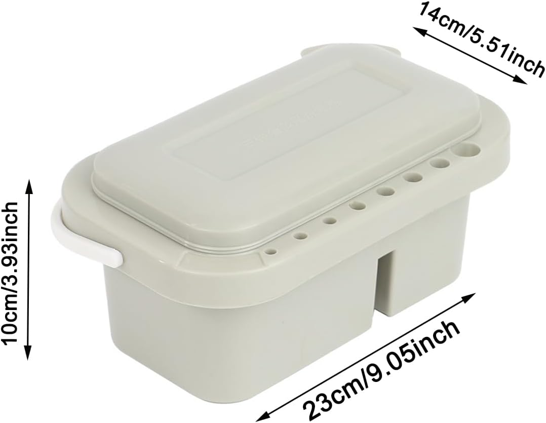 Multi-Function Paint Brush Basin Holder,Paint Brush to Clean Washing Machine,Cover with Tray Palette and 10 Pens,Indoor and Outdoor Watercolor Oil Painting Gouache Cover (Grey) image number 1