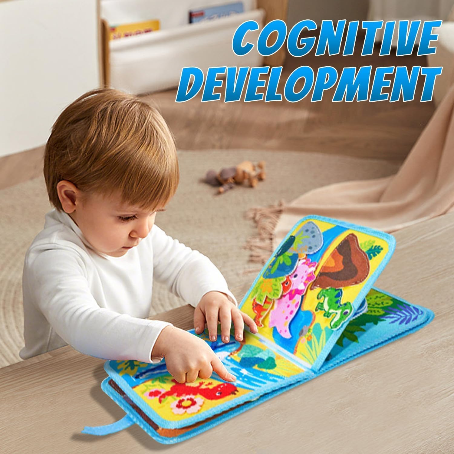 Kukelen Busy Board Quiet Book,Busy Montessori Toys for Toddlers 3-6, Dinosaur Busy Book for Boys, Preschool Learning Toy for Kids image number 4