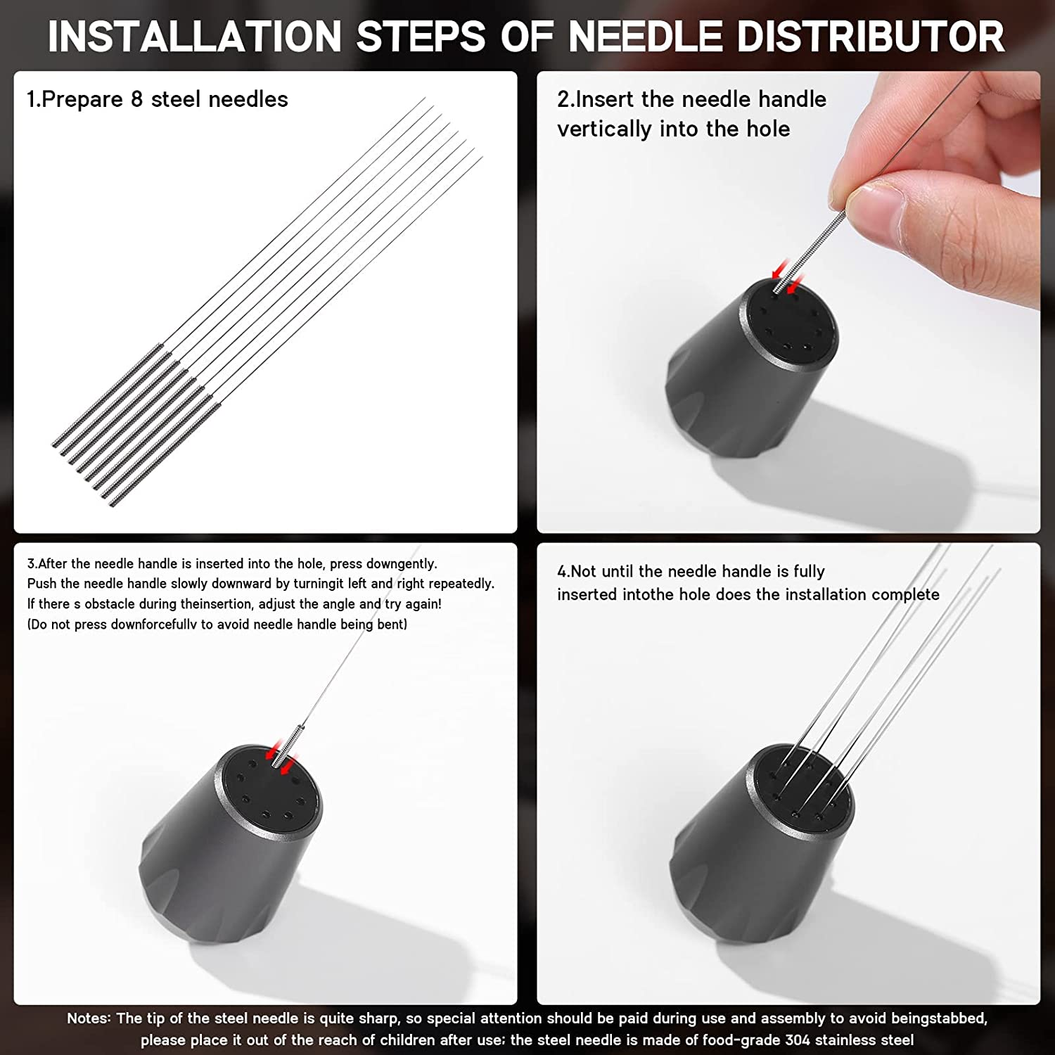 Coffee Stirrer WDT Tool - Espresso Stirrer Coffee Distribution Tool - Professional Espresso Tamper Needle Distributor and Good Barista Tools & Espresso Accessories for Coffee Bar image number 1