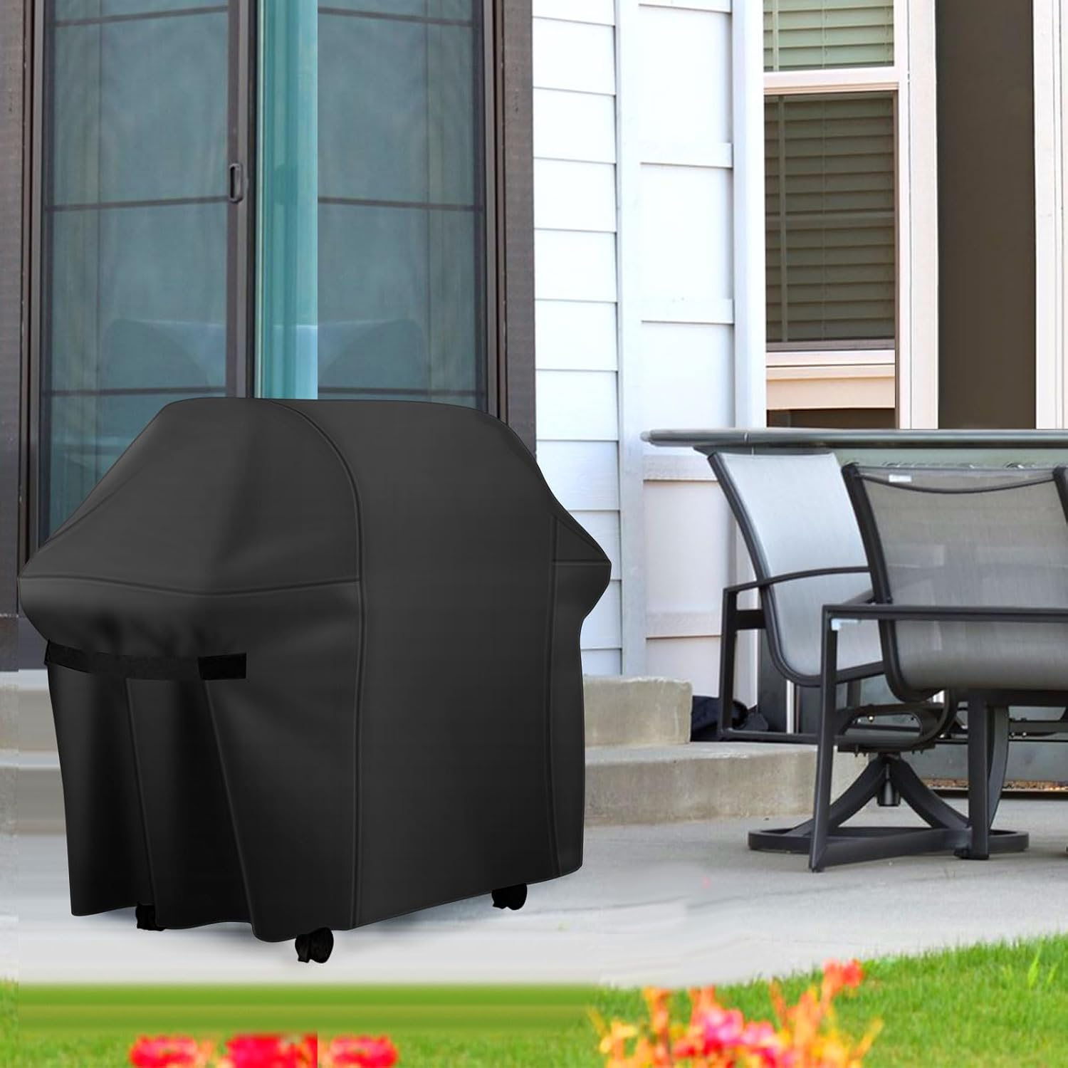 Grill Cover Replacement for Weber 7108 Summit 400-Series Gas Grills，Waterproof Fade Resistant BBQ Cover (66L X 26.8W X 47H Inches.) image number 2