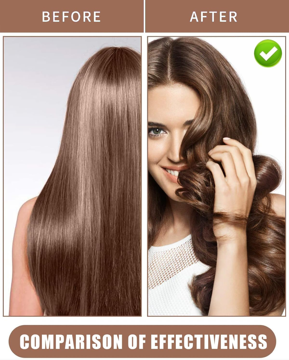 YOCDNOV Pack of 3 Heat-Free Curlers, Flexi Rods with Hooks, Heat-Free Curling Iron for All Hair Types, Hair Rollers for Sleeping, for All Hair Types (Light Brown)