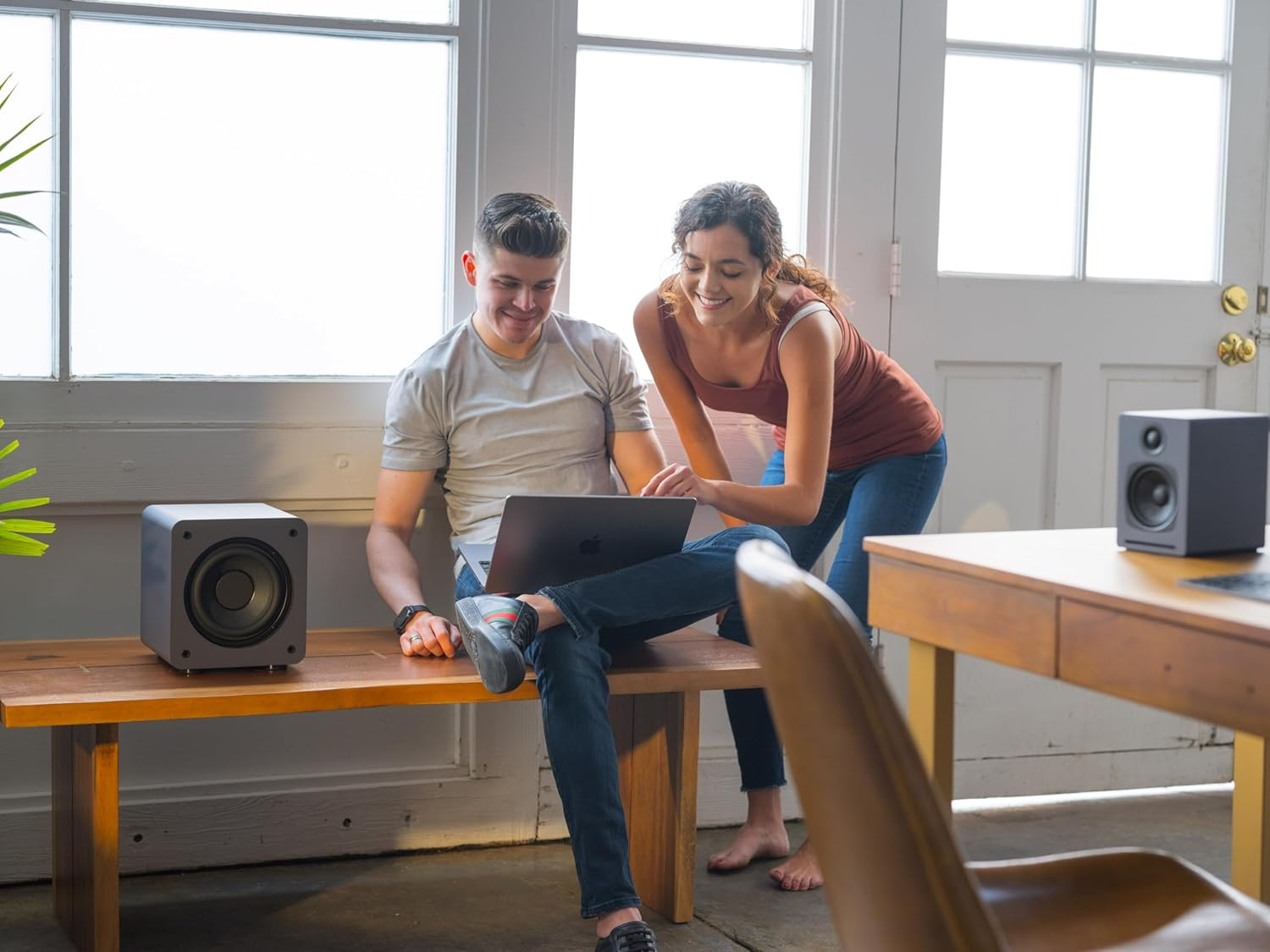 Audioengine S6 210W Powered Subwoofer - Versatile, Tight, Smooth Hi-Fi Subwoofer - Built-In Amplifier - Wireless-Ready, Designed for Audio and Home Theater Performance Black image number 4